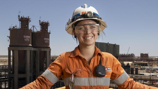 BHP Olympic Dam mine location photos. Allanah Allpike, Technician Production Execution 6th February 2025 Picture: Brett Hartwig