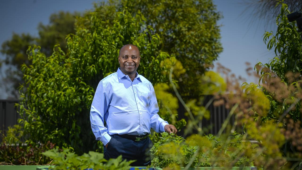 Muhama Yotham runs a community garden in Davoren Park. Picture: Roy VanDerVegt