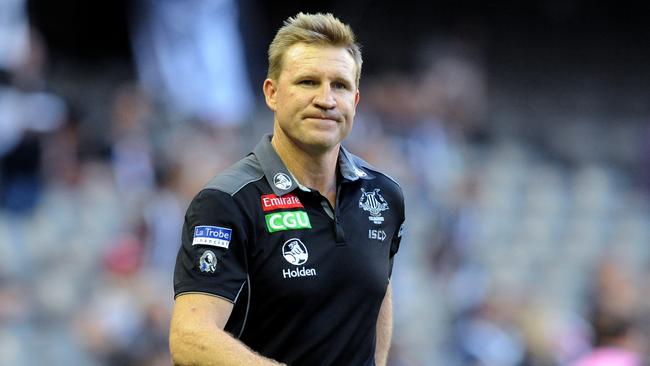 Nathan Buckley. (AAP Image/Joe Castro) NO ARCHIVING, EDITORIAL USE ONLY