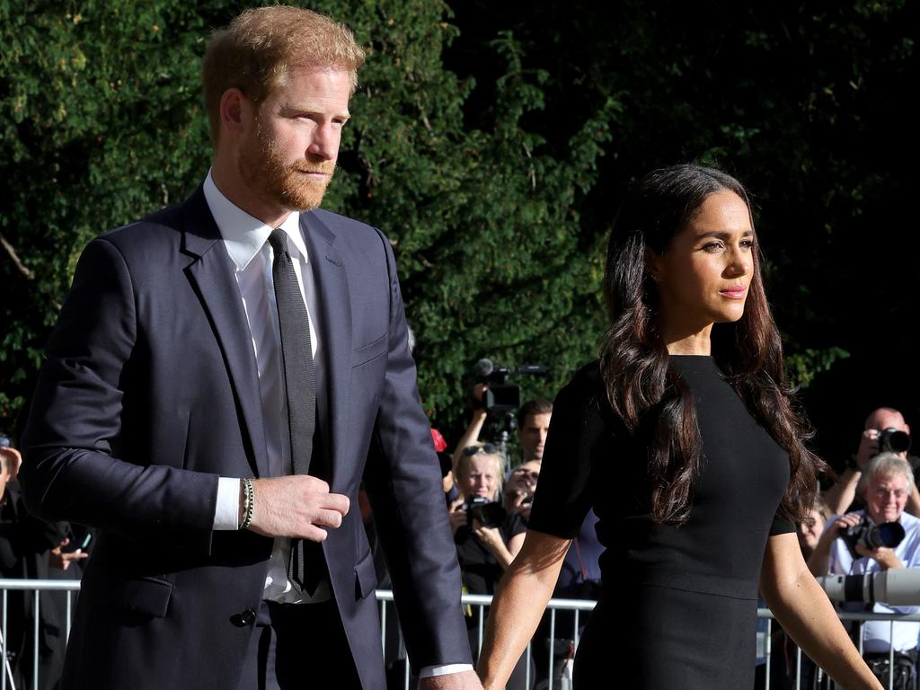 Prince Harry and Meghan Markle being in the country when the Queen died was not part of the plan. Picture: Chris Jackson/Getty Images.