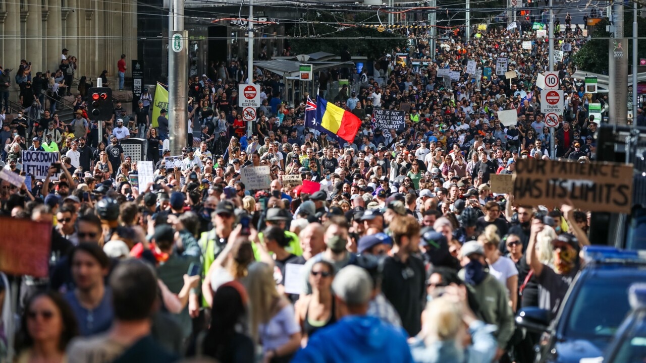 Pandemic law protests in Melbourne