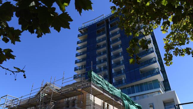 The $35m August Towers development on the corner of South Tce and Hutt St. Picture: Naomi Jellicoe