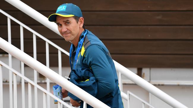 Australia coach Justin Langer in England for the white-ball series Picture: Getty Images