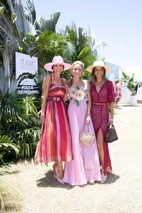 Amanda Abate, Liz Cantor and Nina Hoffman at the Magic Millions Showjumping and Polo. Picture by Luke Marsden.