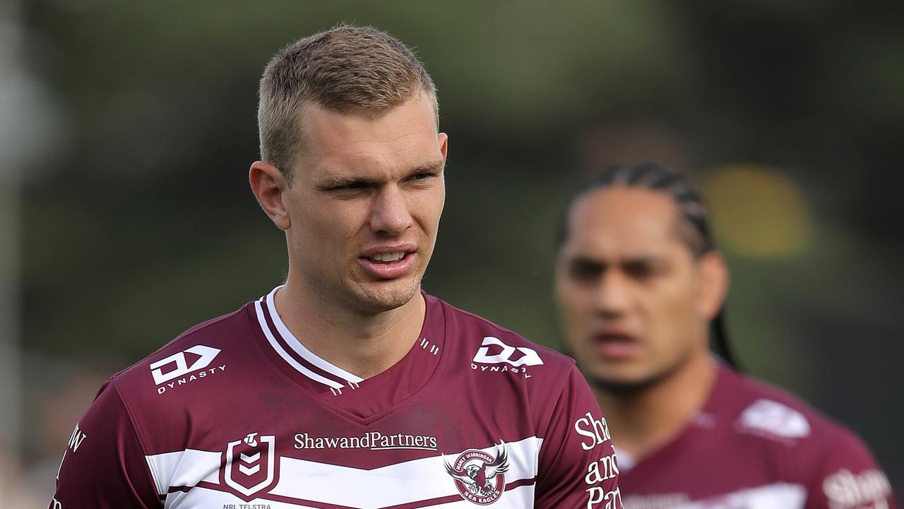 Tom Trbojevic during his comeback game for Manly on the weekend