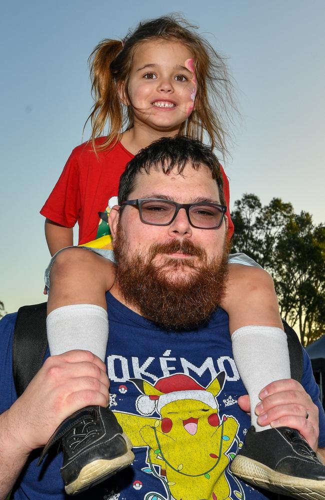 Cristen Twomey with his daughter Violet Twomey.