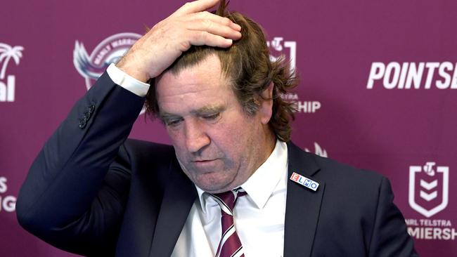 NRL 2022 RD22 Gold Coast Titans v Manly-Warringah Sea Eagles - Des Hasler Coach. Picture: NRL Photos