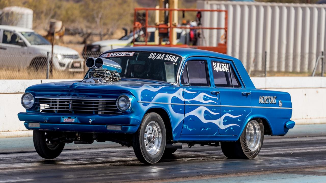 A car part of the racing at the Red CentreNATS. Picture: NT Major Events