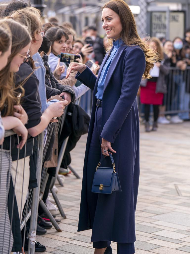 Wearing her priceless Catherine Walker jacket in May. Picture: Jane Barlow – WPA POOL/Getty Images.