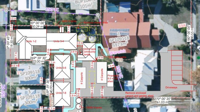 Planning documents provided to Warwick Daily News reveals the 10 unit plan accessed from Guy Street.