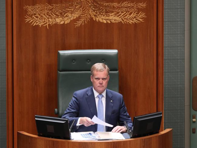 Speaker Tony Smith after Question Time in the House of Representatives in February. Picture Kym Smith