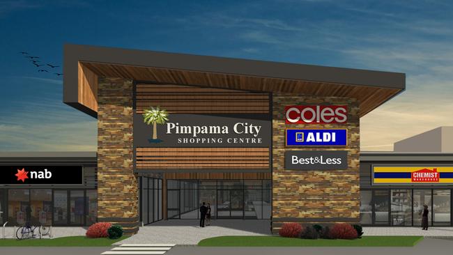 Artist's impression of Pimpama City shopping centre where ALDI is set to open.