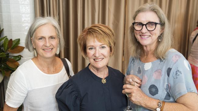 At the International Women's Day lunch are (from left) Jenny Foxton, Roz Brownlie and Ros Cameron hosted by Zonta Club of Toowoomba at Picnic Point, Friday, March 3, 2023. Picture: Kevin Farmer