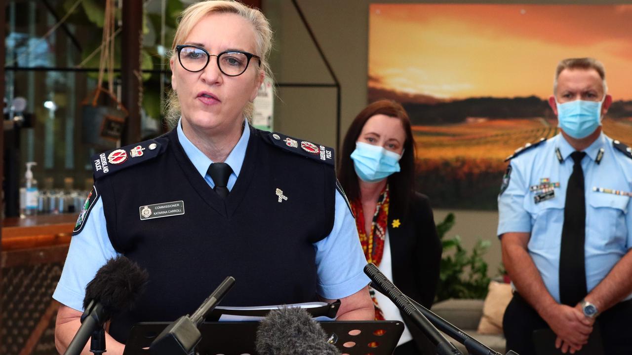 Queensland Police Commissioner Katarina Carroll thanked the unions for their support. Picture: David Clark