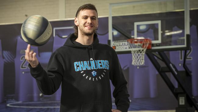 Hobart Charger Jack Purchase has benefited from the long NBL1 South break, recovering from a minor knee complaint. Picture: Chris Kidd