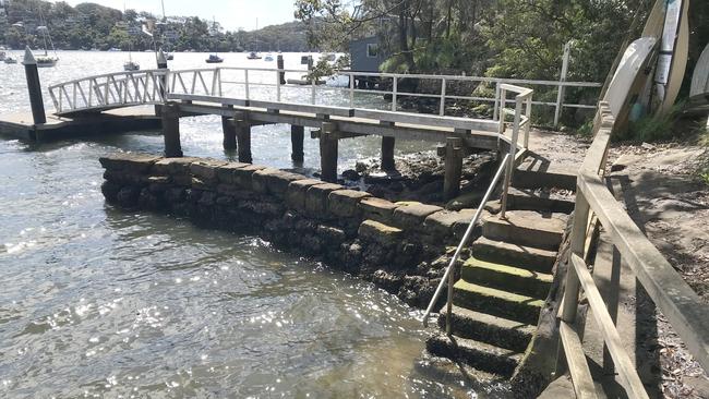 Remains of the Sangrado St pool at Seaforth. Picture Manly Daily