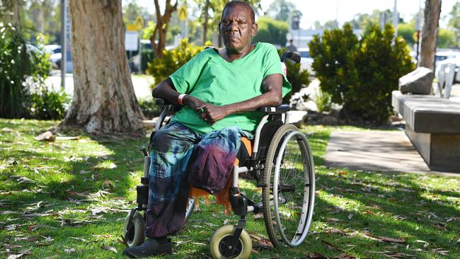 Mornington Island amputee Ruth Escott is being forced to live in hospital or face homelessness while getting medical treatment in Townsville due to a shortage of accommodation. Picture: Shae Beplate.