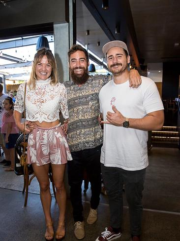 Indiana Madden, Matthew Kemp, Chris Ferrara, Hot City, Cold Beer at The Collective Palm Beach. Picture: Andrew Meadowcroft.