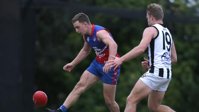 Cove's Jake McCreery in action against Reynella. Picture: Dean Martin