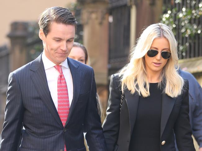 Oliver Curtis and wife Roxy Jacenko. Picture: John Grainger.