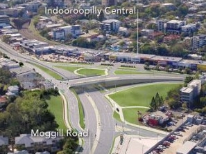 Render of how the finished intersection will look. Image: Brisbane City Council