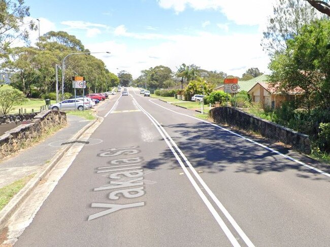 The police pursuit started on Yakalla St in Bateau Bay.