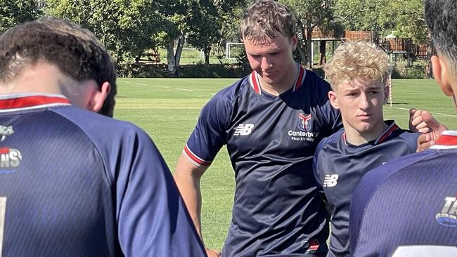 Canterbury College inside centre Charlie Menzies, with his head down, played himself to the point of exhaustion in a beaten side.
