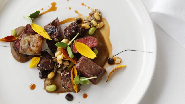 The Royal Mail’s lamb, sunflower, edamame, and artichoke dish.