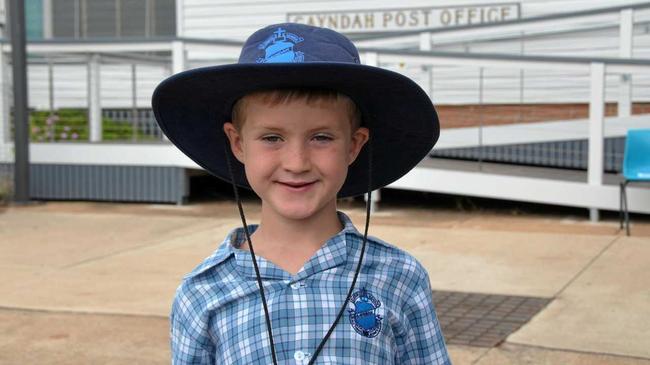 Hudson Thompson at Anzac Day Gayndah 2019. Picture: Felicity Ripper