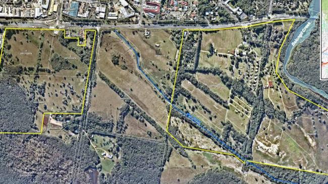 The areas which relate to the Site R & D development application for a residential subdivision in the West Byron Urban Release Area along Ewingsdale Road.