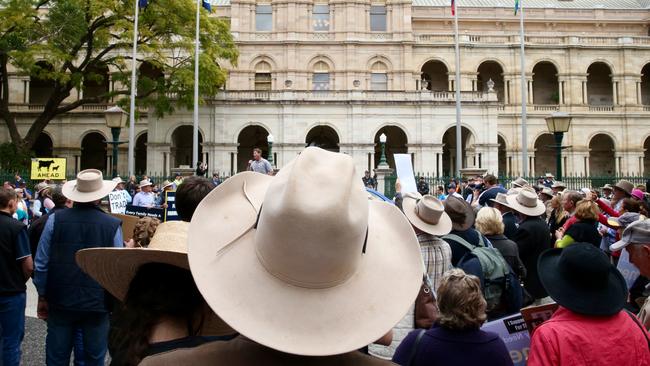 Some farmers travelled eight hours to make the march. Pic: Liam Kidston