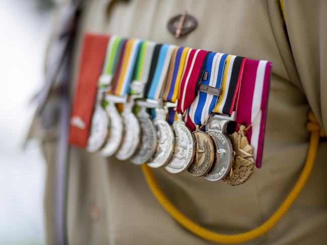 Generic images of Australian  Defence medal. Generic image for ANZAC Day. Picture: Floss Adams.