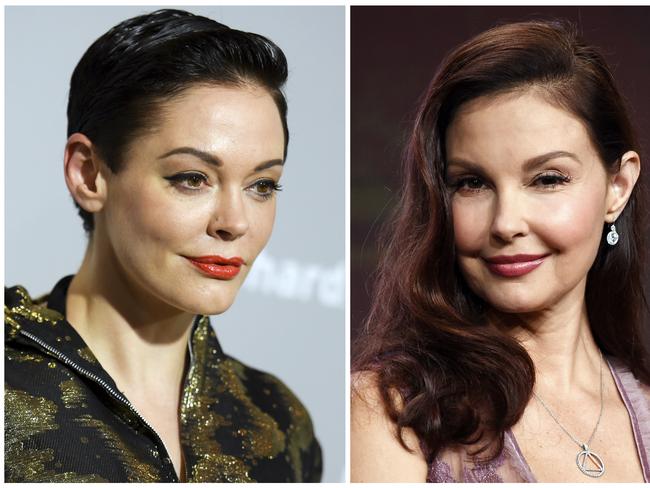 Rose McGowan and Ashley Judd. Picture: AP