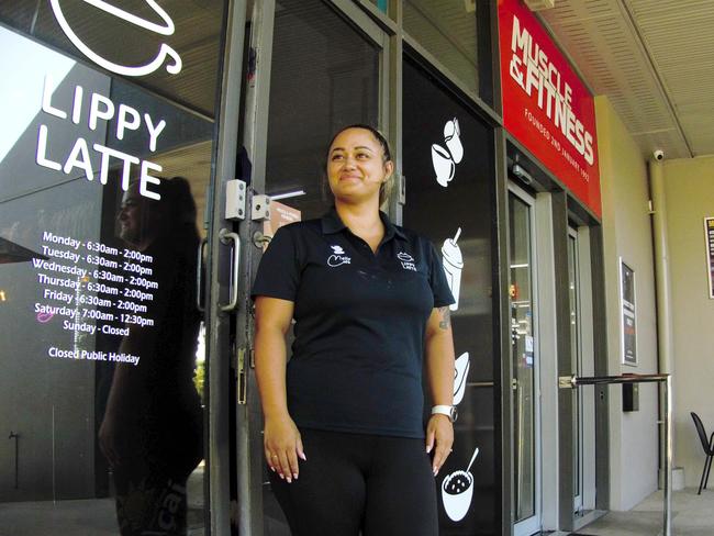 Townsville businesswoman Danielle Davies outside her second store, Lippy Latte.