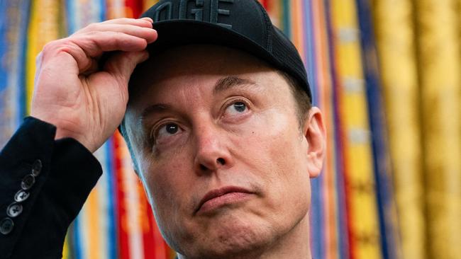 Elon Musk in happier times at the White House. Picture: Allison Robbert / AFP