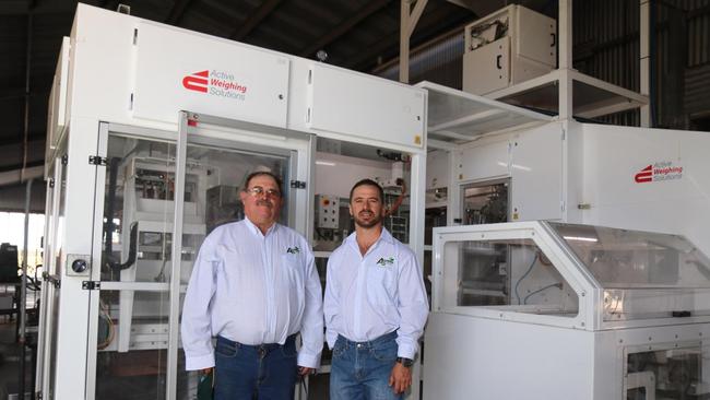 Allenden Seeds owner Sydney Allenden and his son Clint at their facility near Biloela.