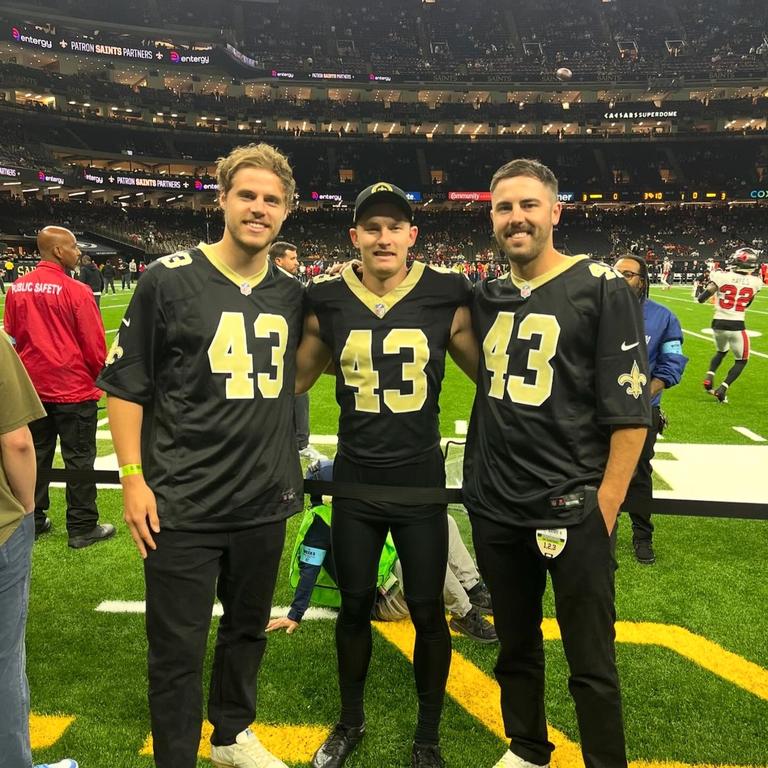 Jake Kolodjashnij at a New Orleans game. Picture: Instagram