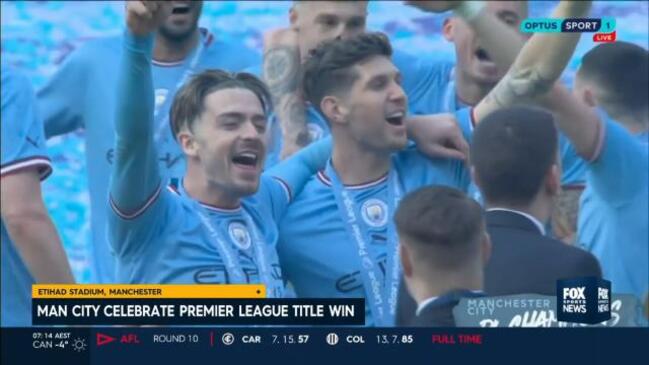 City celebrate third straight EPL title