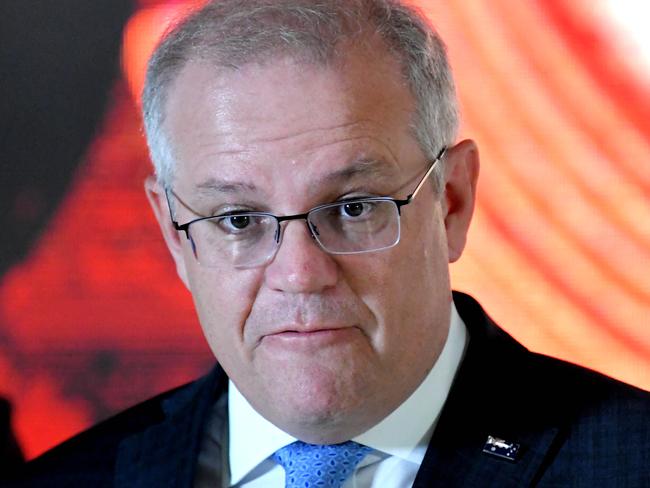 SYDNEY, AUSTRALIA - NewsWire Photos September 17, 2020: Prime Minister Scott Morrison attends a walk through at BlueScope Steel in Port Kembla.Picture: NCA NewsWire / Simon Bullard.