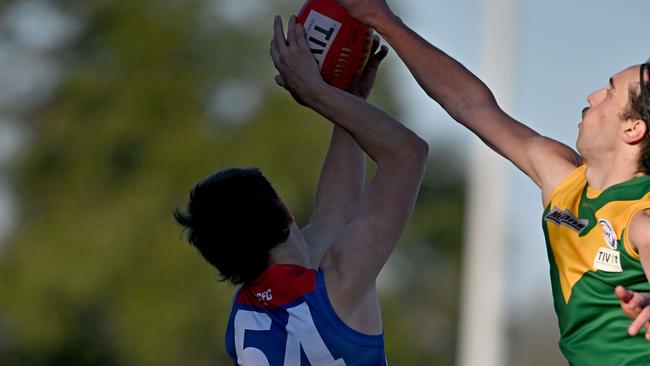 Max Rouvray in action against Spotswood earlier this season. Picture: Andy Brownbill