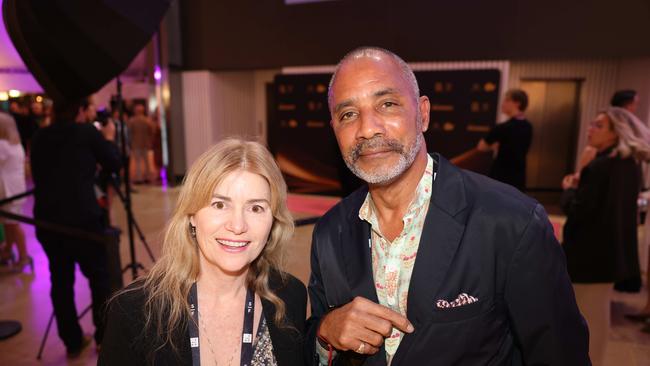 Naomi Rossdeutscher and Elliott Yancey at the Screen Forever SPA Awards at The Star Gold Coast for Gold Coast at Large. Picture, Portia Large.