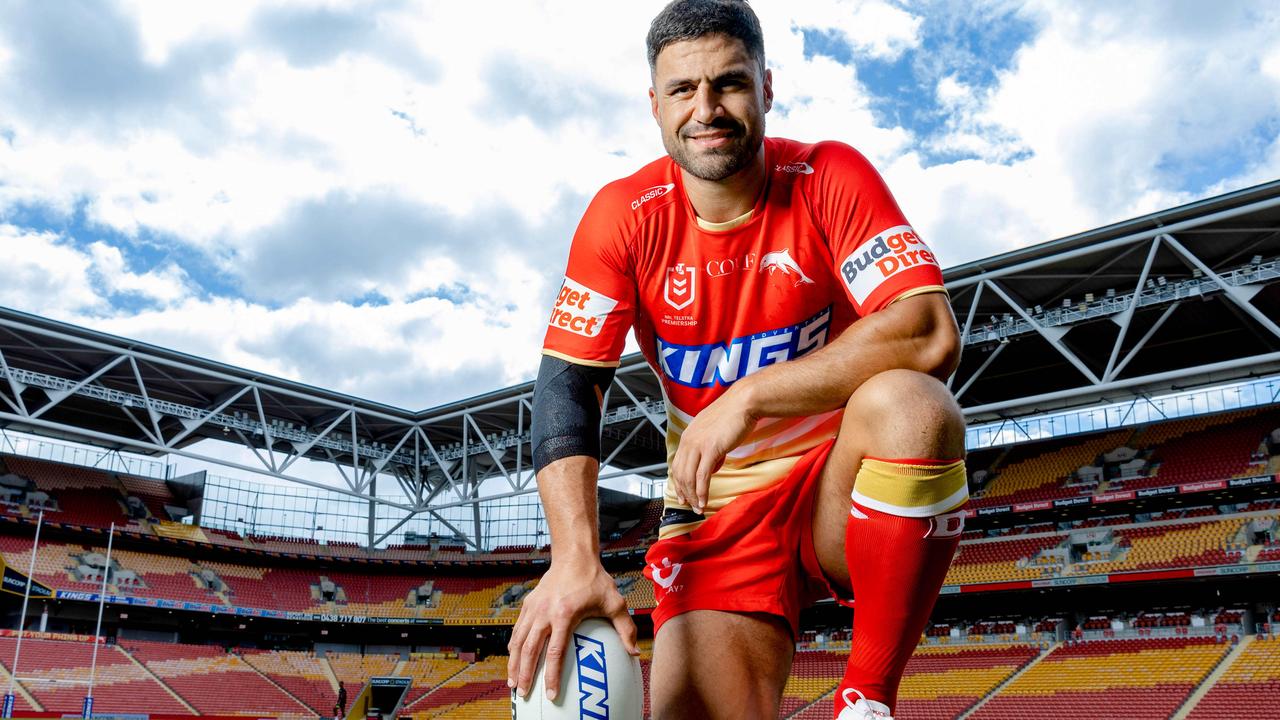 Dolphins captain Jesse Bromwich at Suncorp Stadium. Picture: Richard Walker