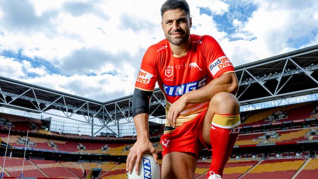 Dolphins captain Jesse Bromwich at Suncorp Stadium. Picture: Richard Walker