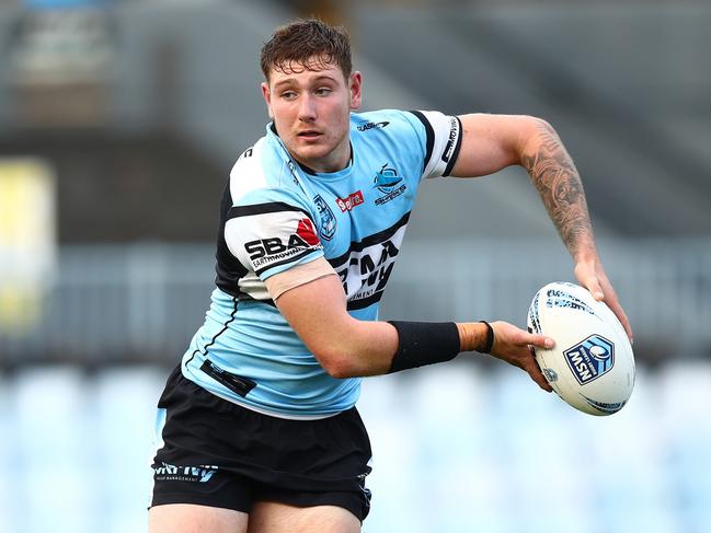 Lachlan Crouch of the Cronulla Sharks, Jersey Flegg. Photo: NRL Photos  / Brett Costello