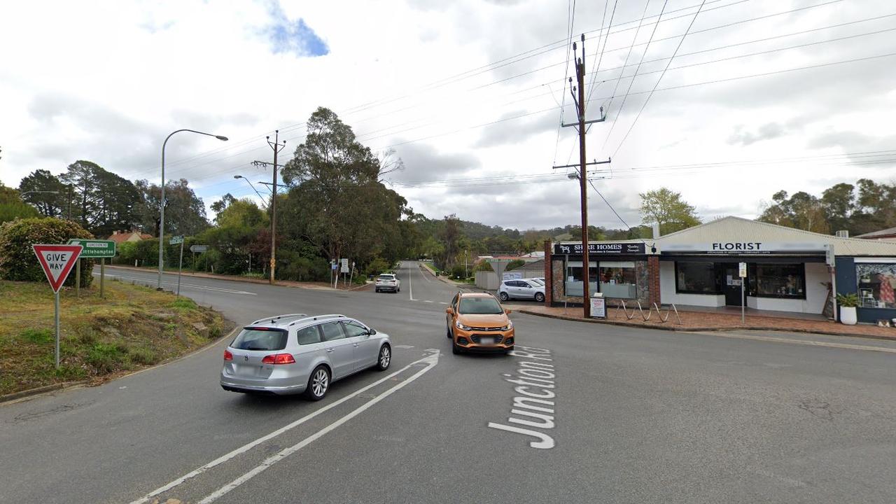 The intersection of Onkaparinga Valley, Nairne and Junction roads in Balhannah.