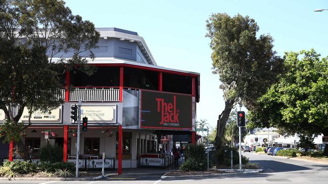 LED advertising signage in the Cairns area. The Union Jack Hotel at the corner of Sheridan and Spence Streets. PICTURE: BRENDAN RADKE