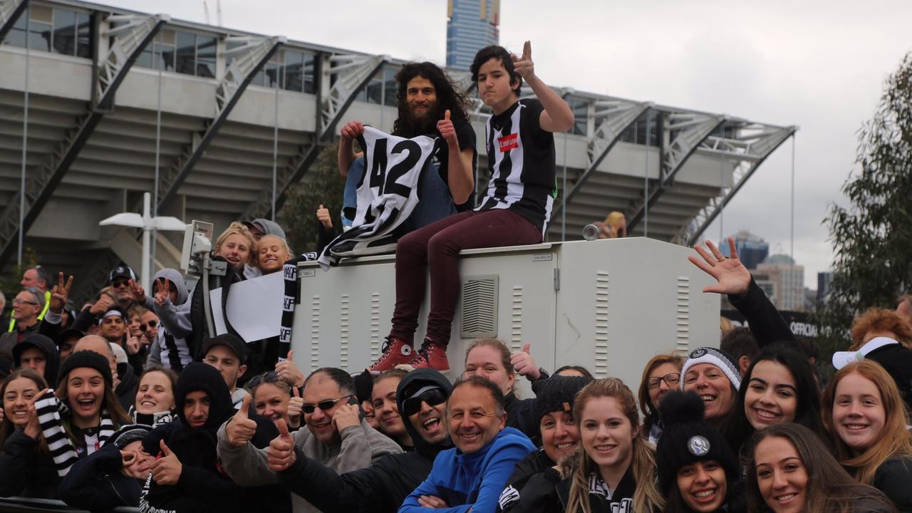 Collingwood fans flocked to Olympic Park. Picture: @CollingwoodFC Twitter