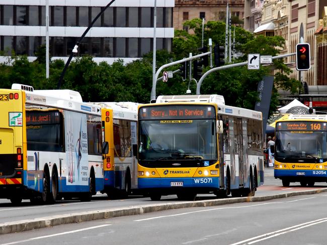 General images around Brisbane - Brisbane City Buses operating in the Brisbane CBD and near South Bank, Brisbane Wednesday 6th May 2020 Picture David Clark