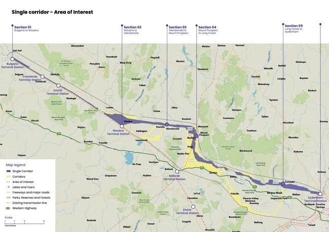 Western Victoria Transmission Network Project transmission corridor.