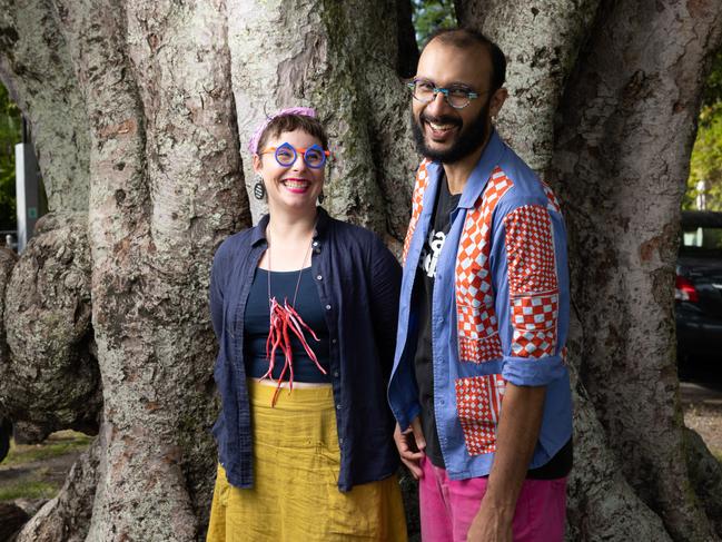 Mr Sriranganathan and his partner Anna. Picture: David Kelly